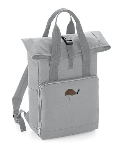 Emu Embroidered Recycled Roll-Top Backpack