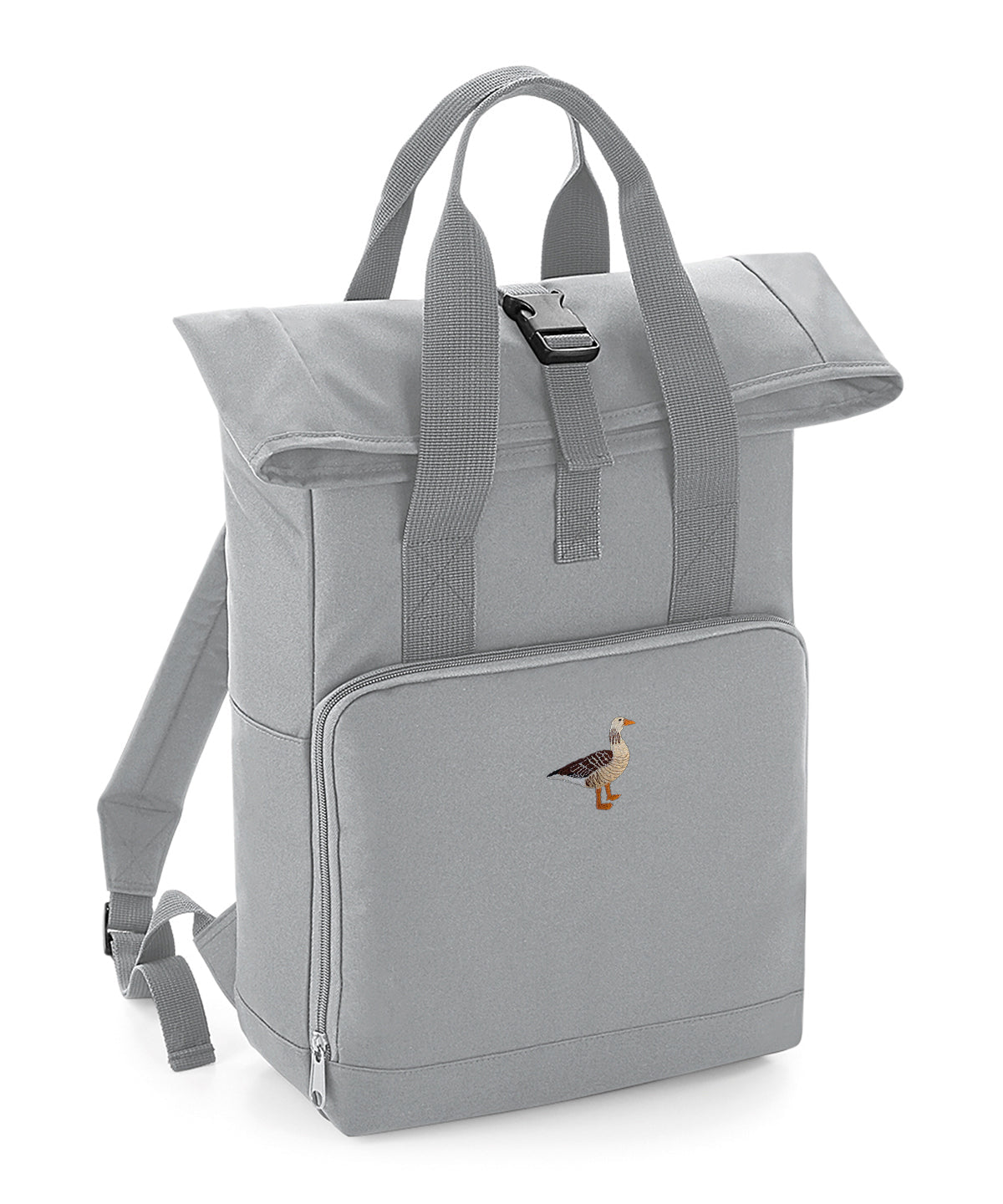 Greylag Goose Embroidered Recycled Roll-Top Backpack