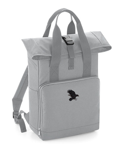 Raven Embroidered Recycled Roll-Top Backpack