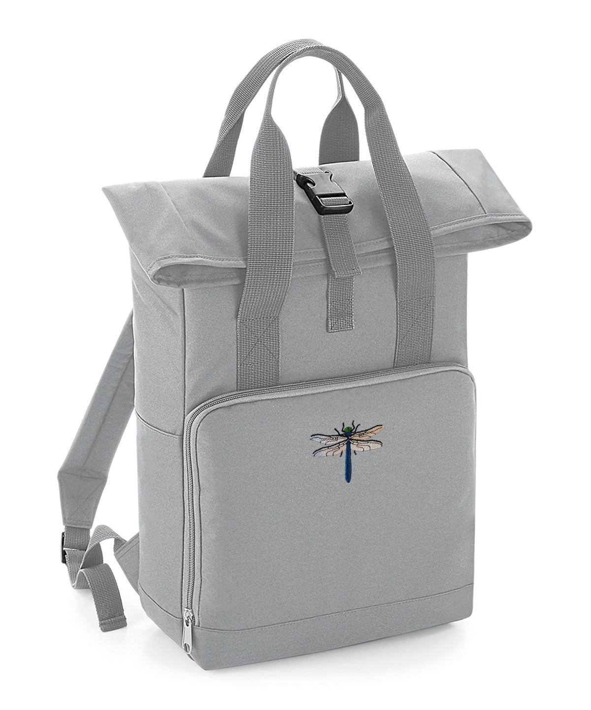 Dragonfly Embroidered Recycled Roll-Top Backpack