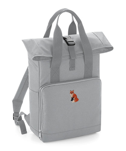 Fox Embroidered Recycled Roll-Top Backpack