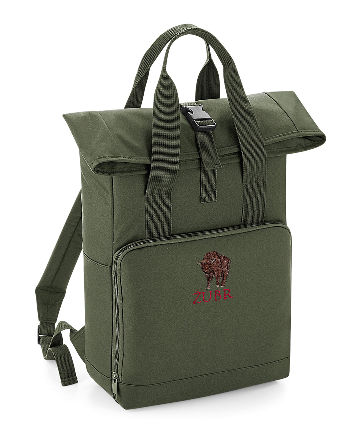 Bison Zubr Embroidered Recycled Roll-Top Backpack (Limited Edition)