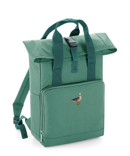 Greylag Goose Embroidered Recycled Roll-Top Backpack