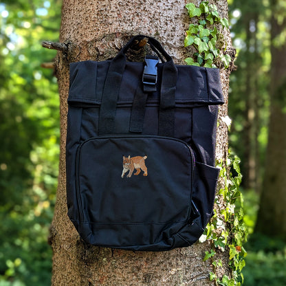 Lynx Embroidered Mini Backpack