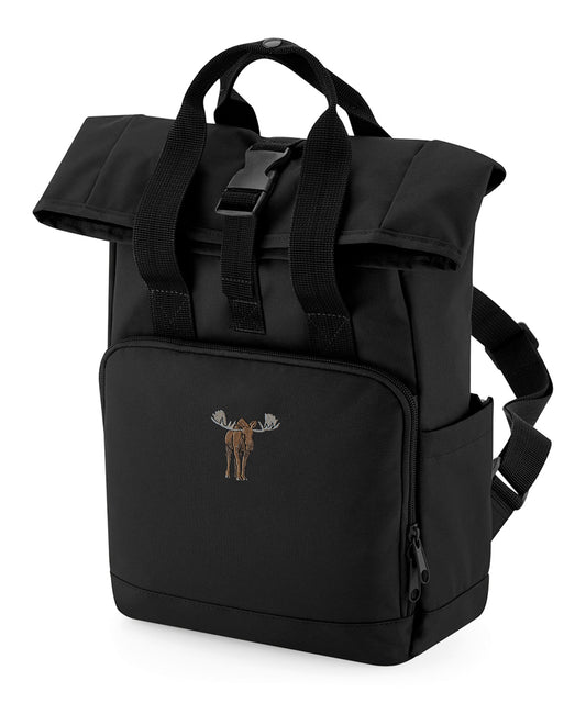 Moose Embroidered Mini Backpack