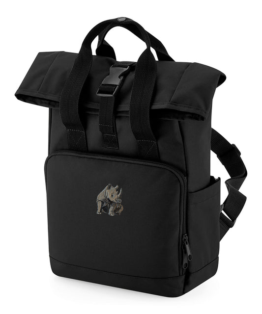 Rhino Embroidered Mini Backpack
