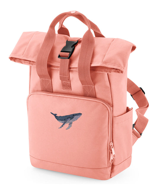 Humpback Whale Embroidered Mini Backpack
