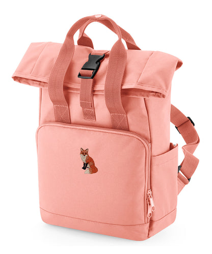 Fox Embroidered Mini Backpack