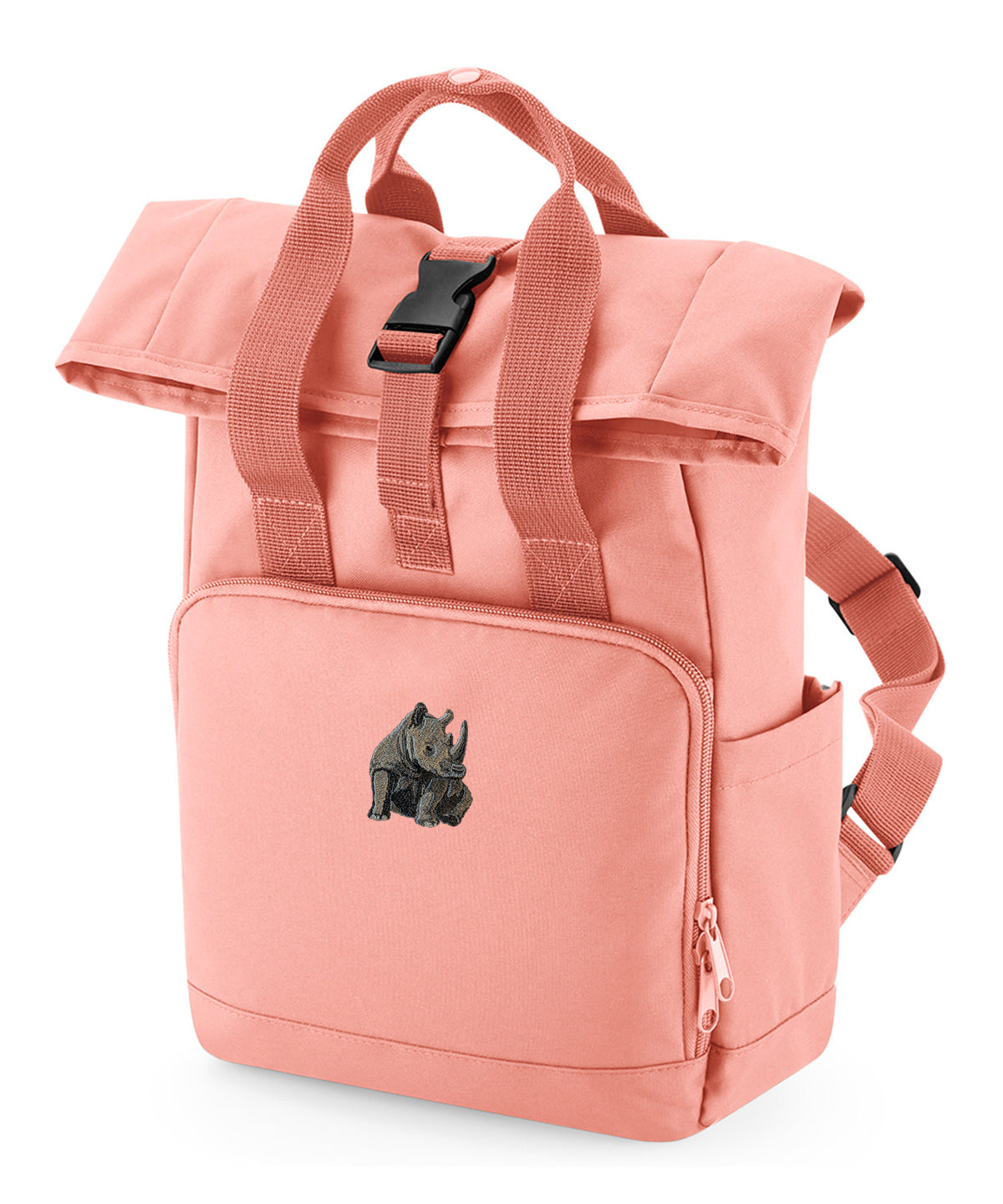 Rhino Embroidered Mini Backpack