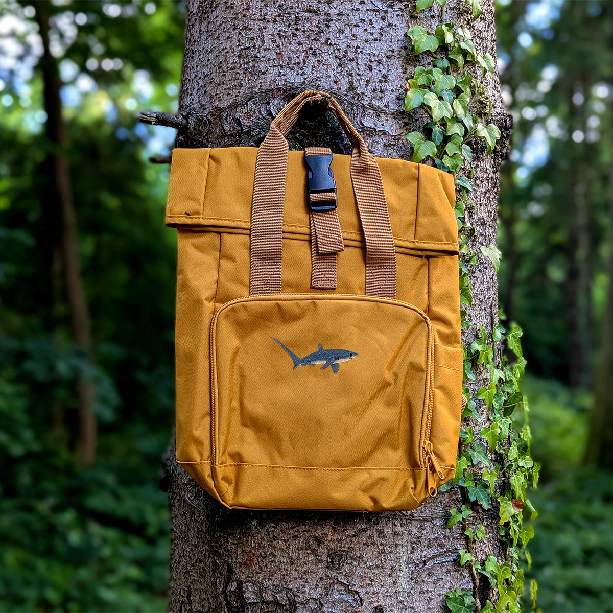 Thresher Shark Embroidered Mini Backpack