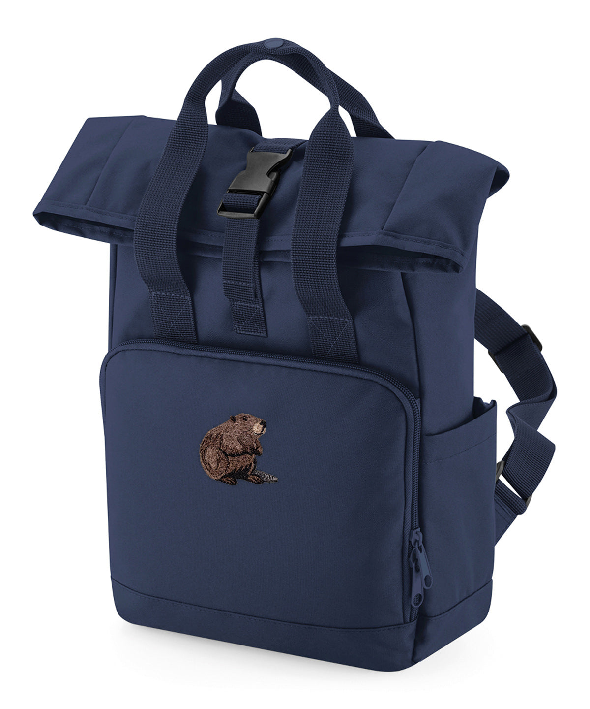 Beaver Embroidered Mini Backpack