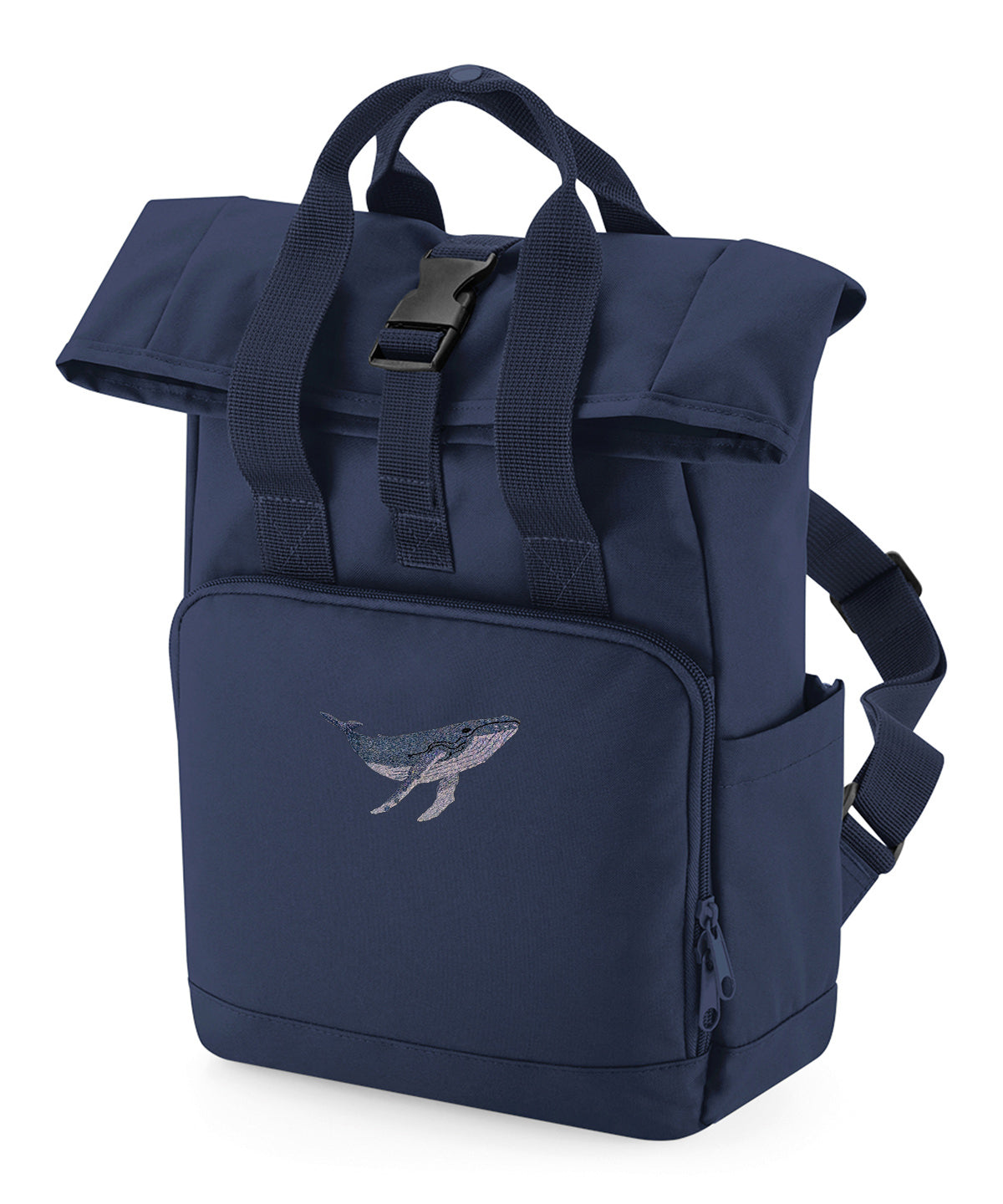 Humpback Whale Embroidered Mini Backpack