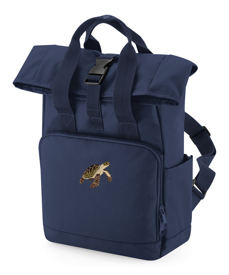 Sea Turtle Embroidered Mini Backpack