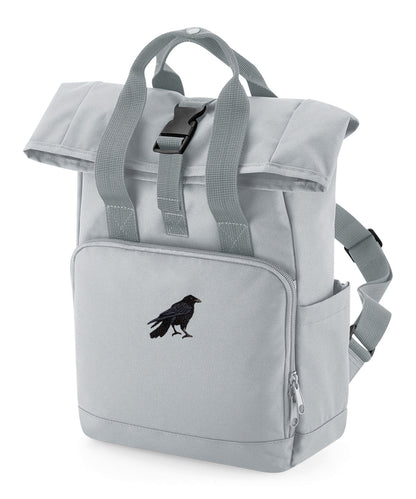 Crow Embroidered Mini Backpack