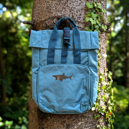 Basking Shark Embroidered Mini Backpack