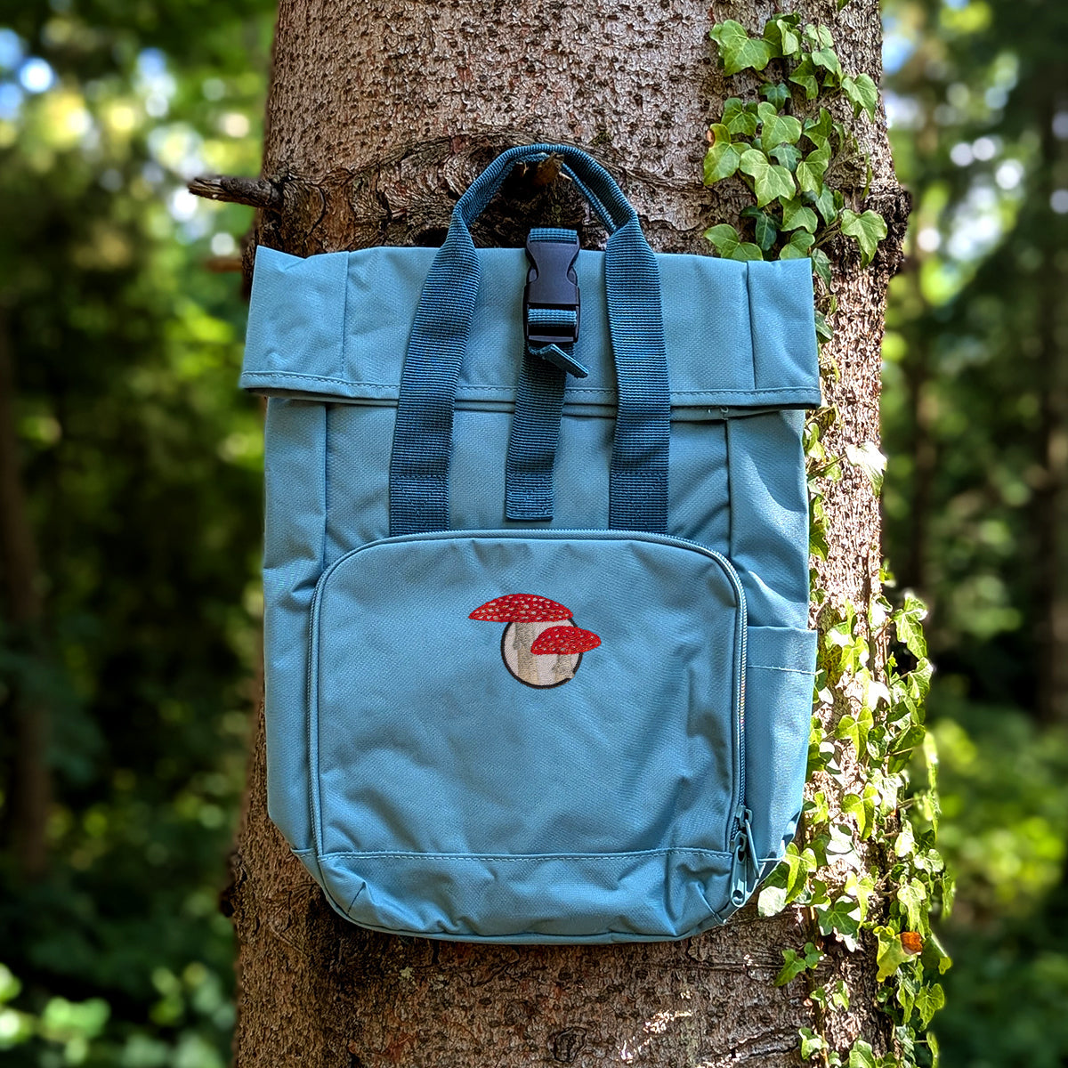 Fly Agaric Mushroom Embroidered Mini Backpack
