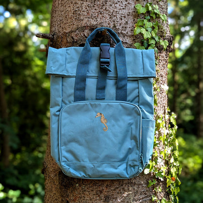 Seahorse Embroidered Mini Backpack