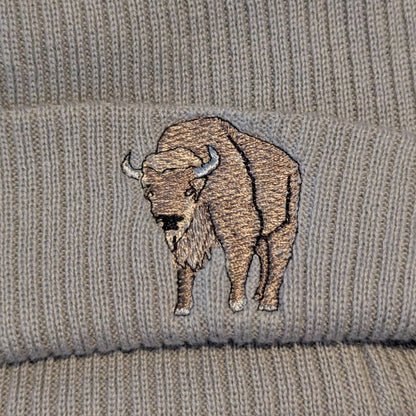 Bison Embroidered Beanie