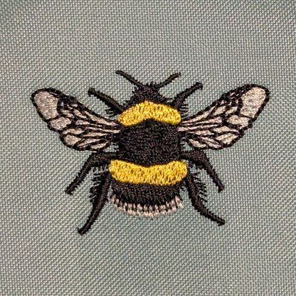 Closeup photo of the Bumblebee embroidery design