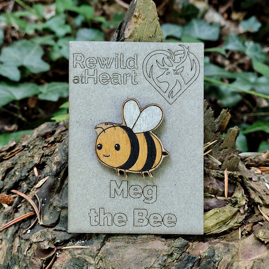 Bumblebee Wooden Pin Badge