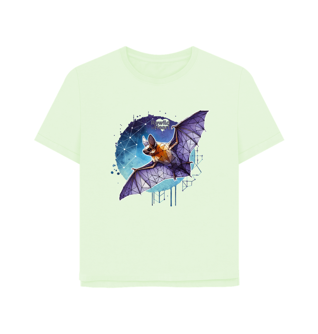 Pastel Green Bat Summer | Women's Relaxed-Fit T-Shirt