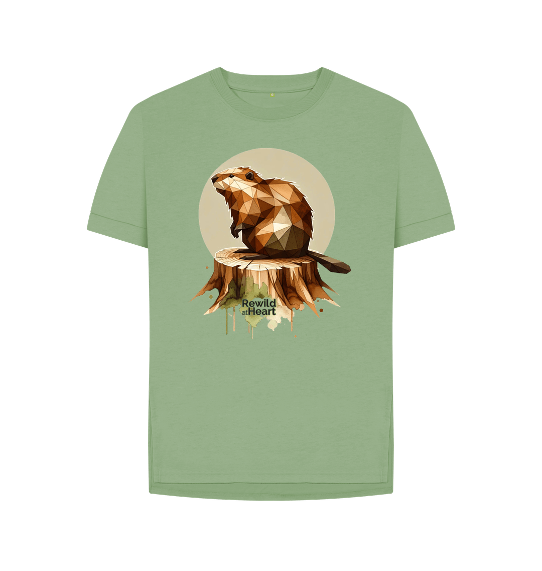 Sage Wild Beaver | Relaxed-Fit Women's T-Shirt