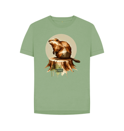 Sage Wild Beaver | Relaxed-Fit Women's T-Shirt