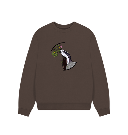 Chocolate Printed Sweater Front