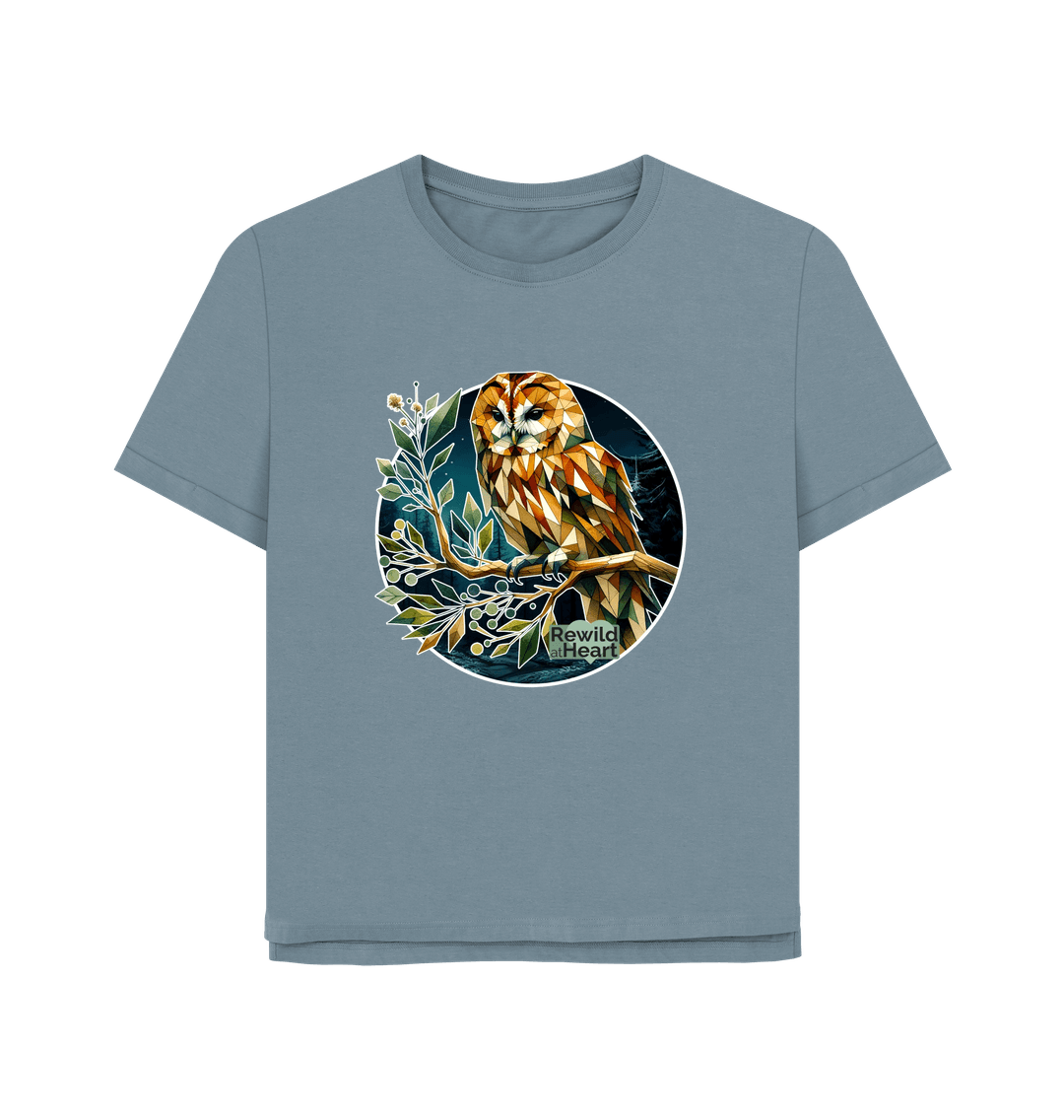 Stone Blue Tawny Owl Women's Relaxed-Fit T-Shirt