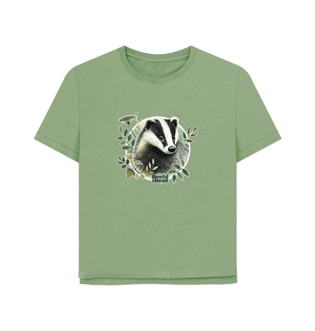 Sage Badger Wanderer Women's Relaxed-Fit T-Shirt