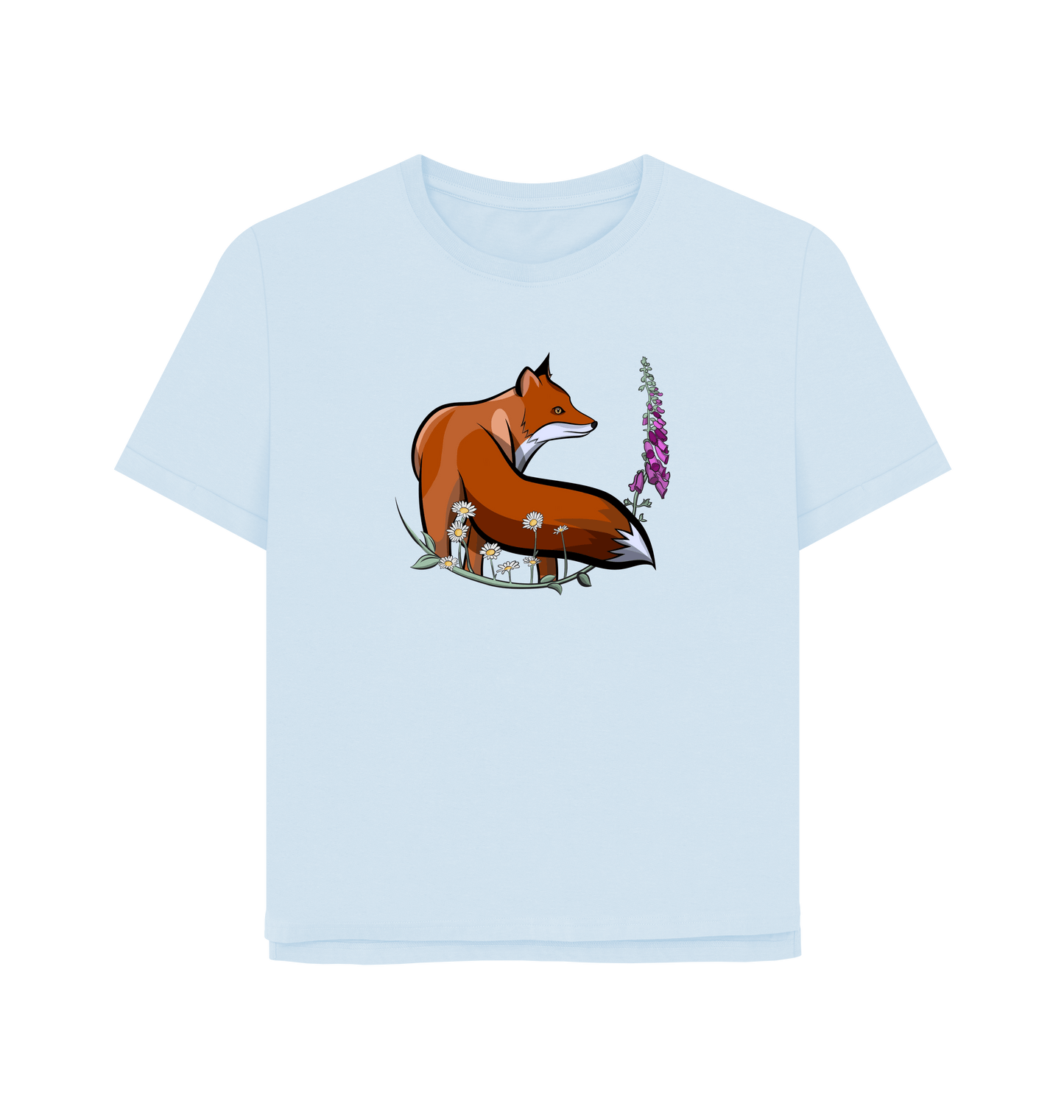 Sky Blue Printed T-shirt Front