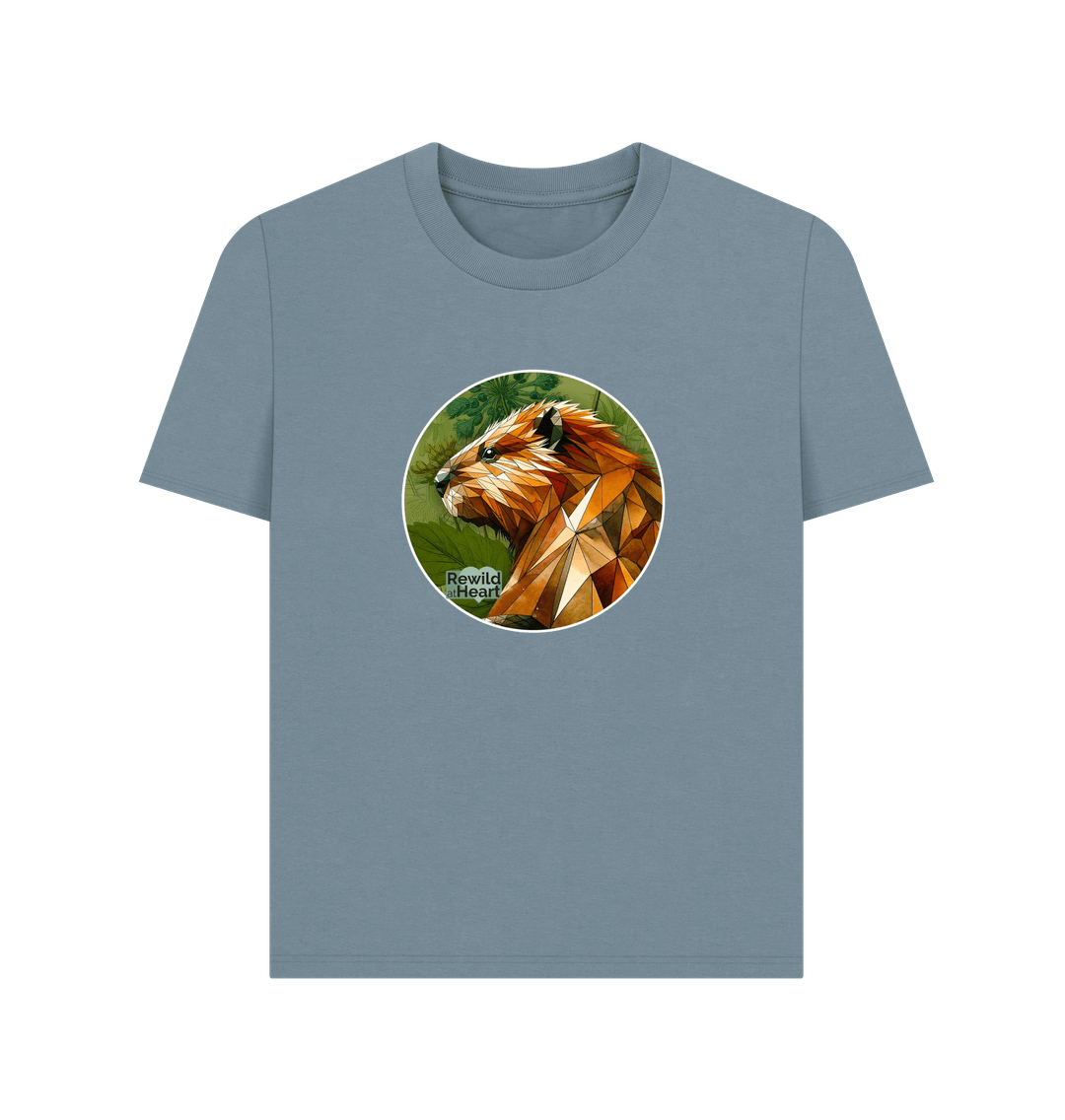 Stone Blue Beaver Botanical Women's Classic T-Shirt