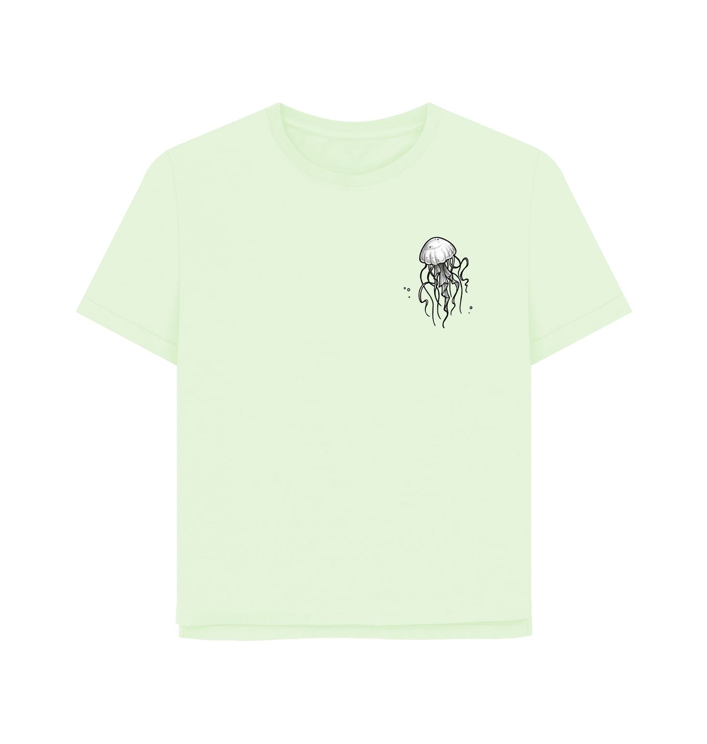 Pastel Green Printed T-shirt Front