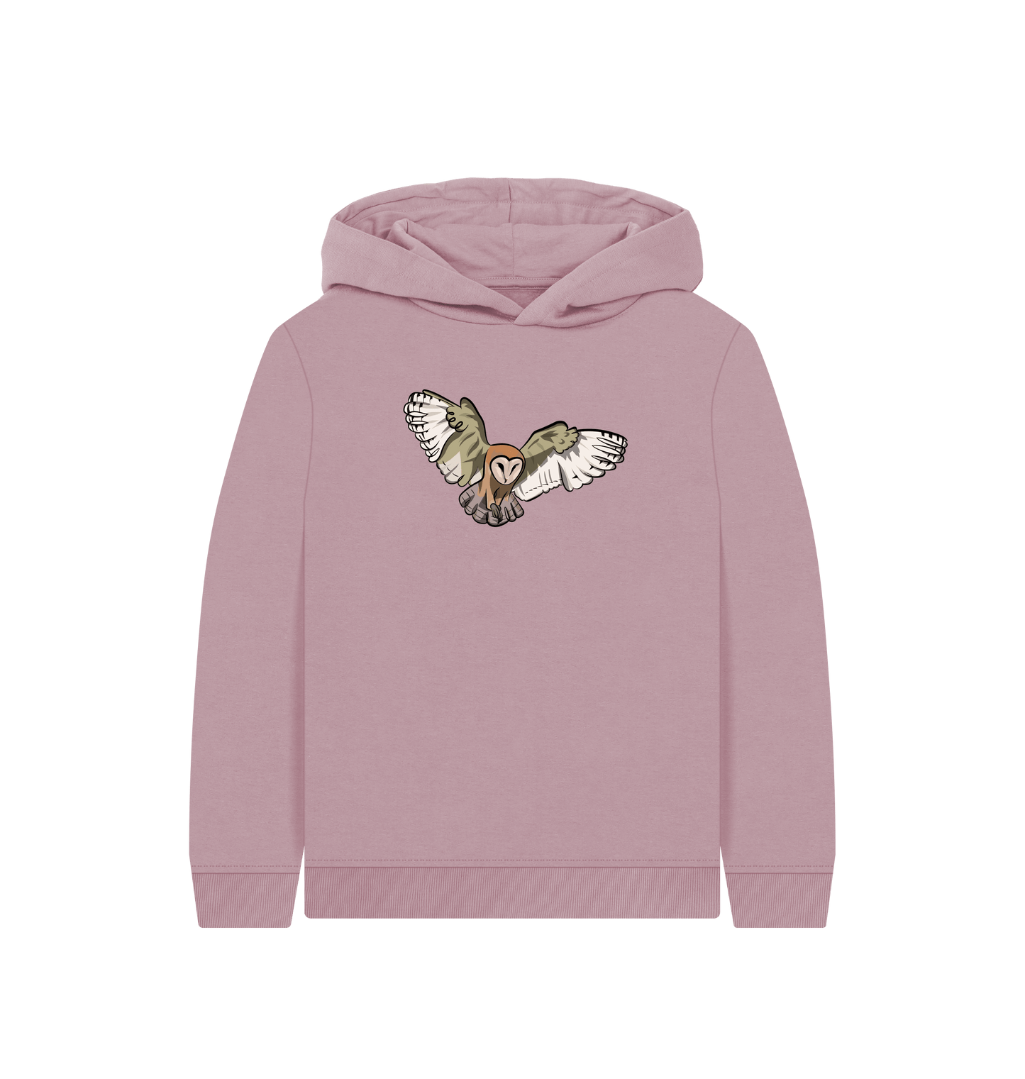Mauve Printed Kids Hoodie Front