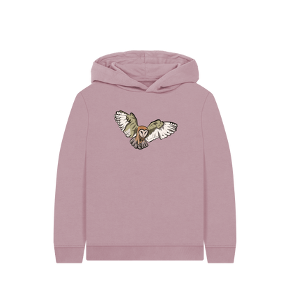 Mauve Printed Kids Hoodie Front