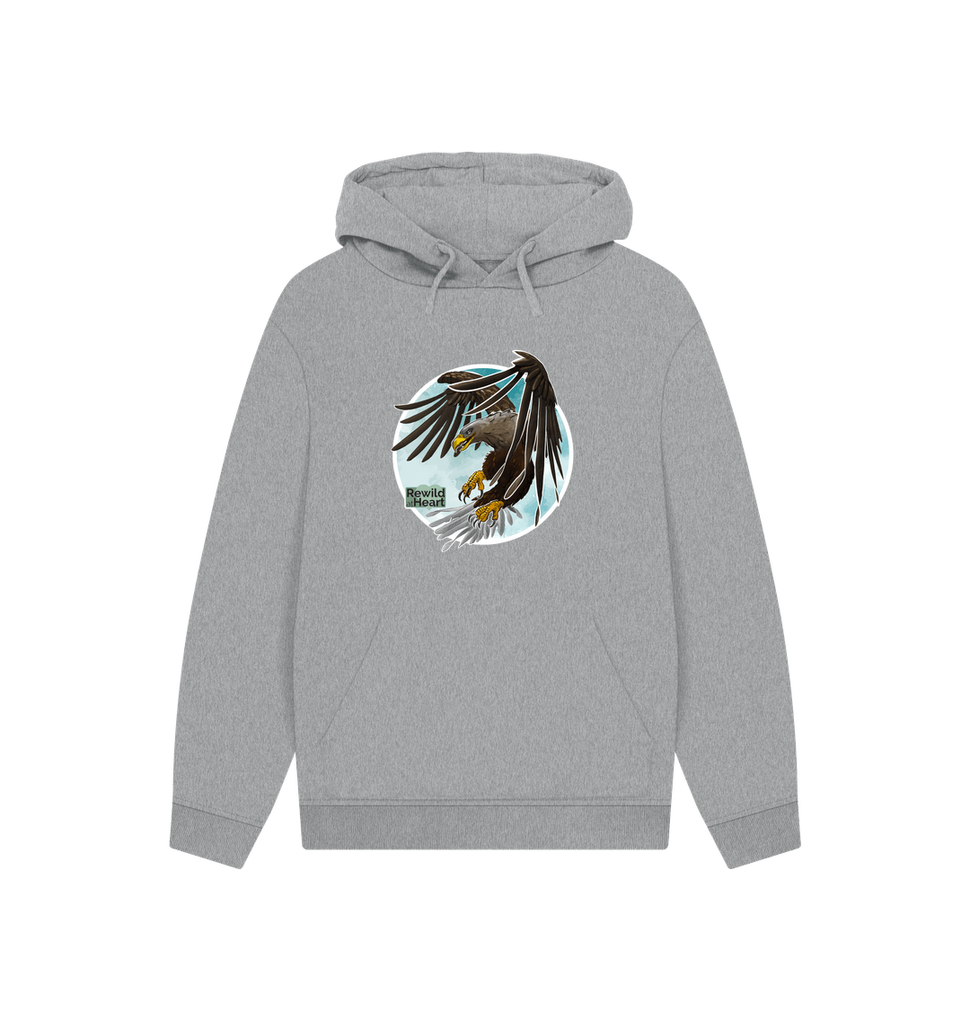 Athletic Grey White-Tailed Eagle Flight Hoodie