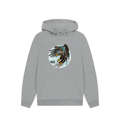 Athletic Grey White-Tailed Eagle Flight Hoodie