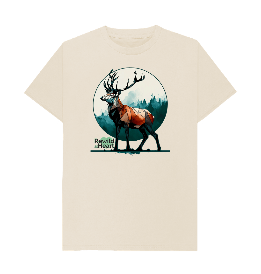 Oat Red Deer Rewild Side | Men's T-Shirt