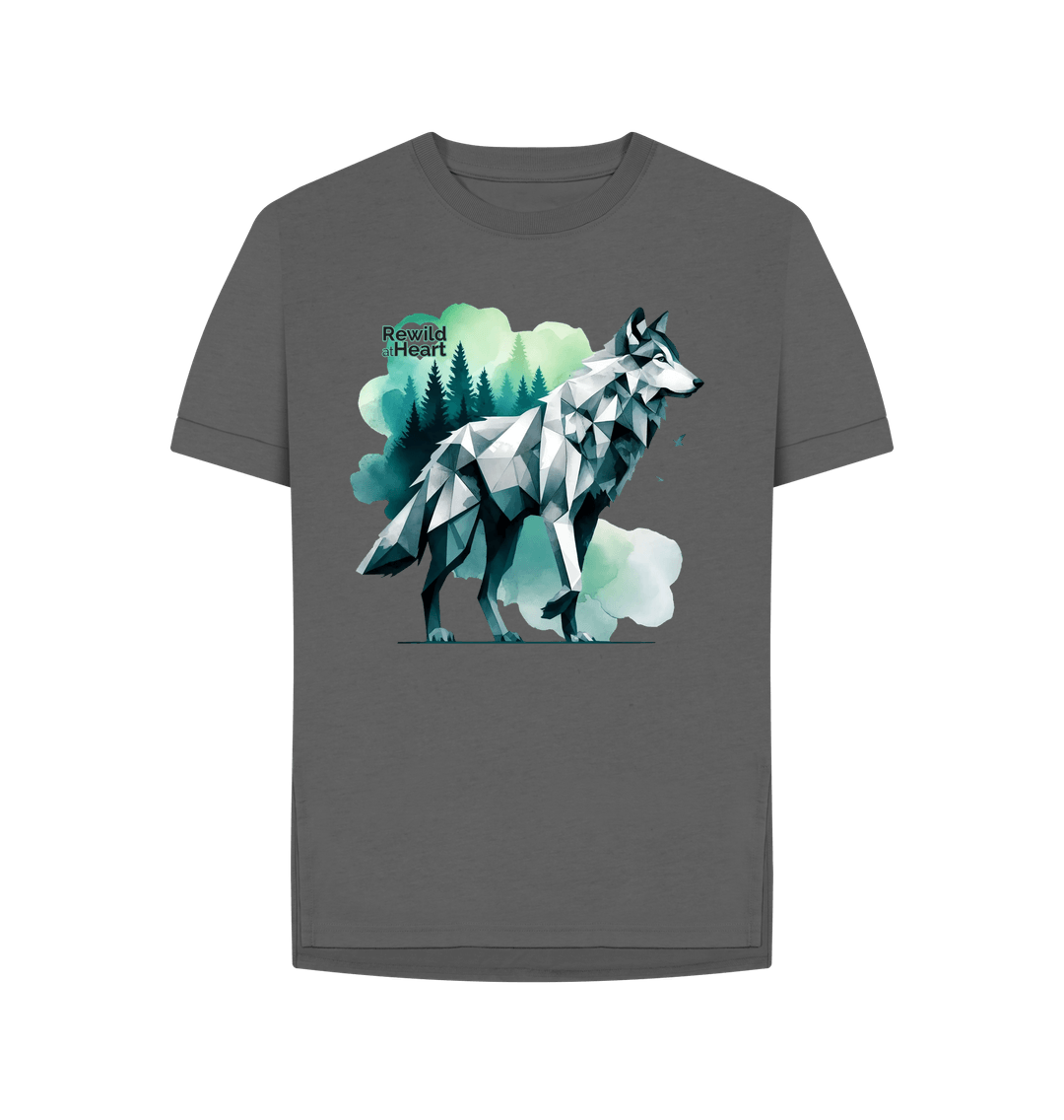 Slate Grey Wolf Relaxed-Fit Women's T-Shirt