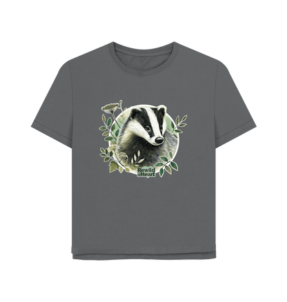 Slate Grey Badger Spirit Women's Relaxed-Fit T-Shirt