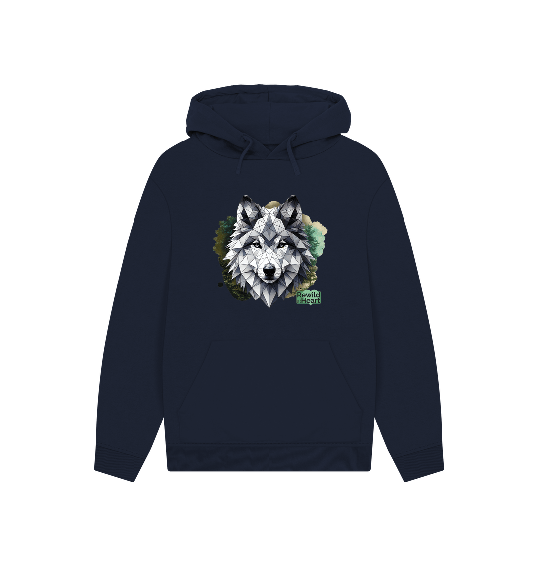 Navy Wolf Wilderness Hoodie