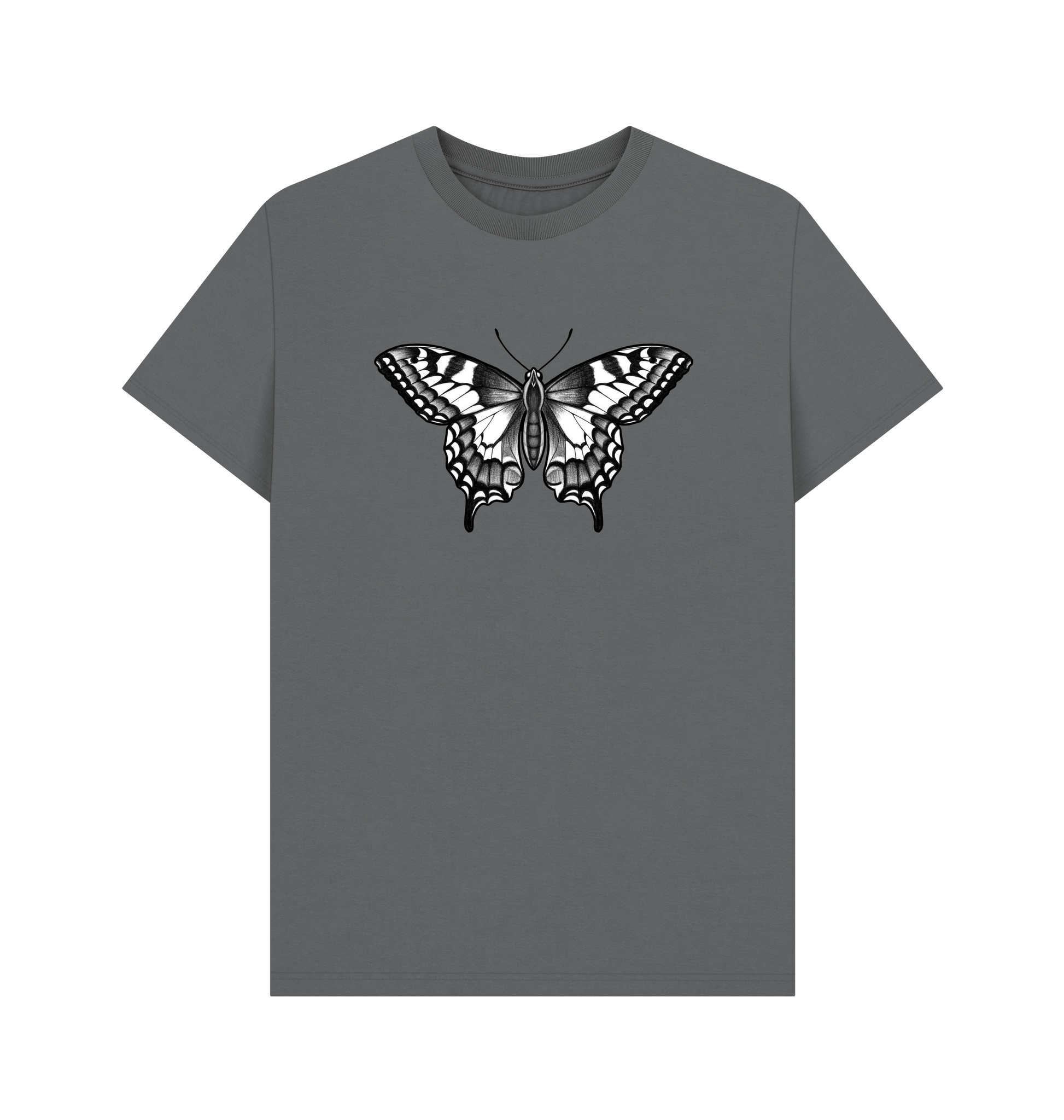 Slate Grey Printed T-shirt Front