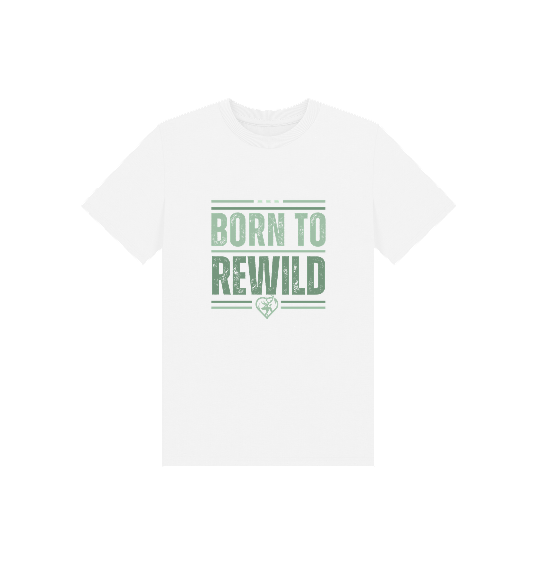 White Born to Rewild Kids T-Shirt