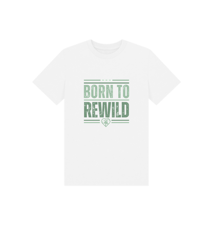 White Born to Rewild Kids T-Shirt