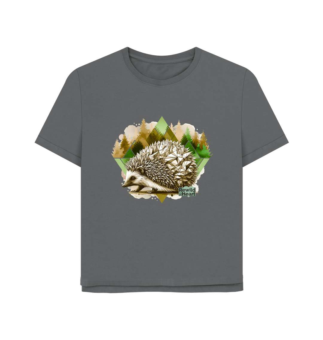 Slate Grey Hedgehog Women's Relaxed-Fit T-Shirt