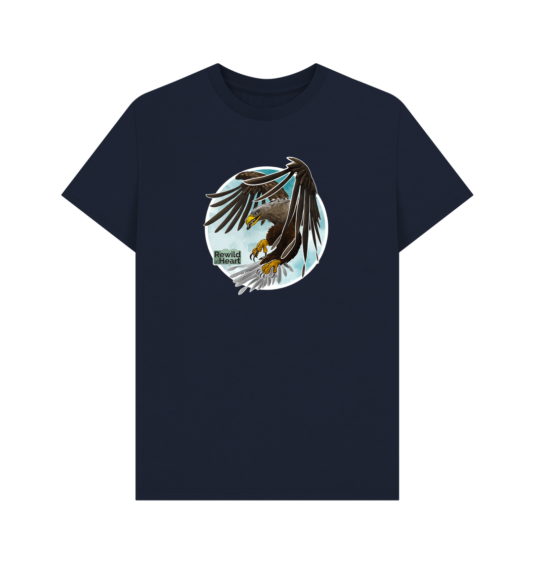 Navy Blue White-Tailed Eagle Flight Men's T-Shirt