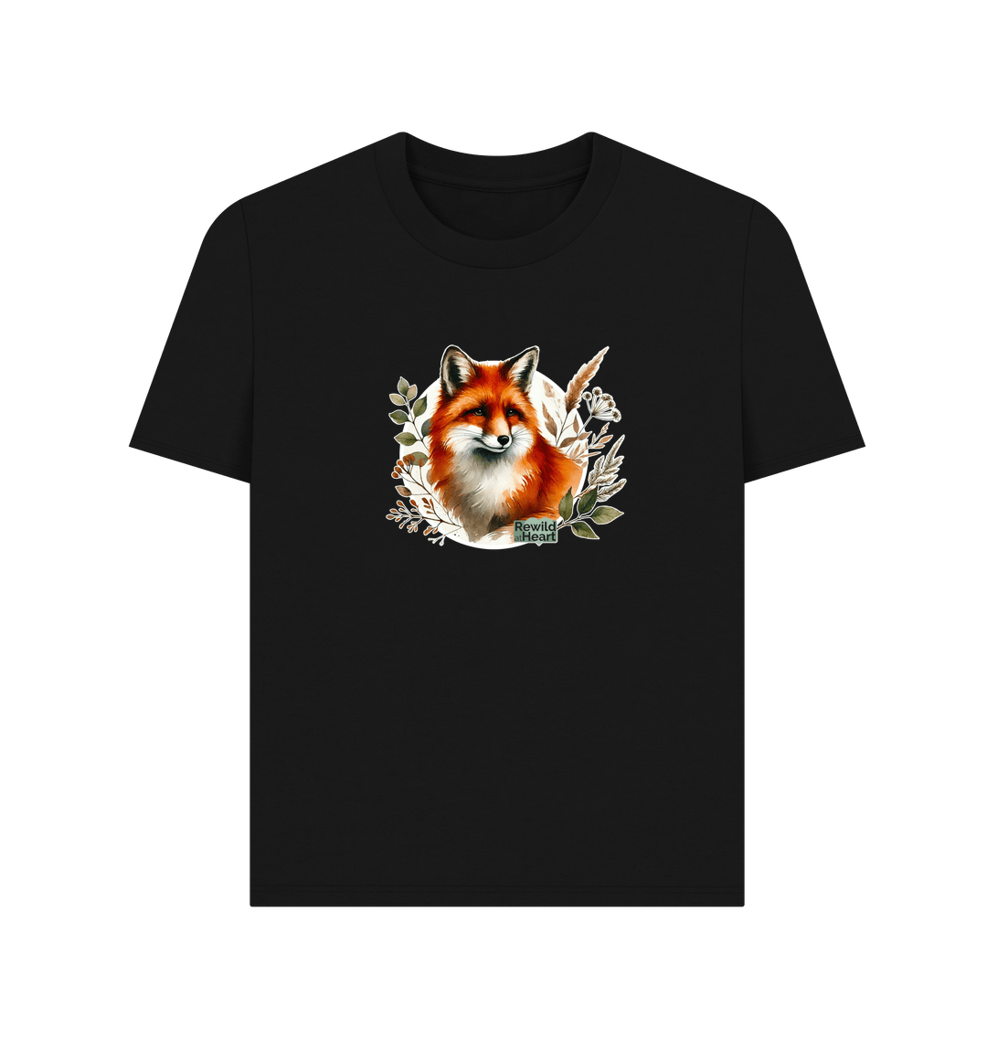 Black Woodland Fox Women's Classic T-Shirt