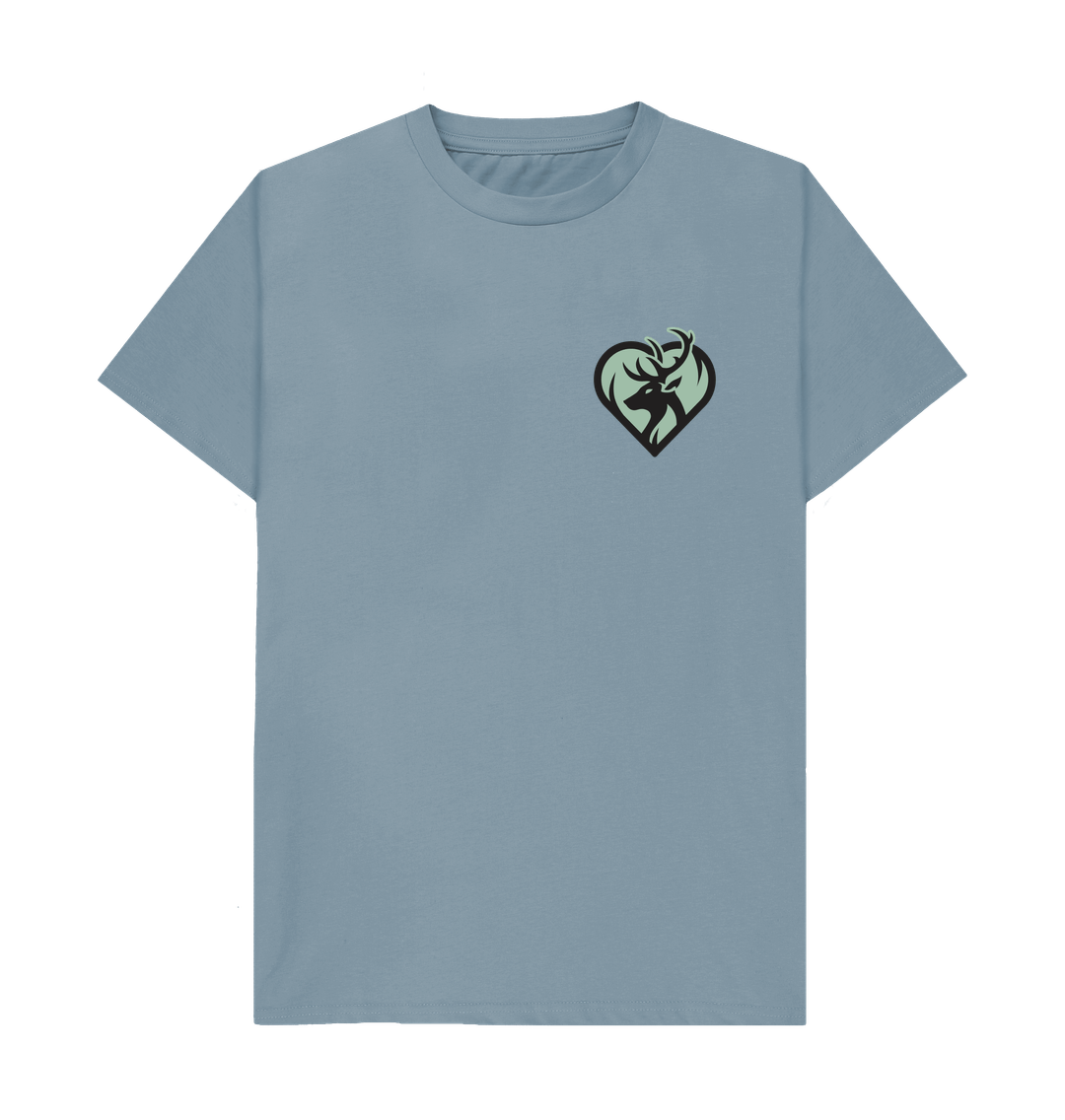 Stone Blue Rewild at Heart Logo Men's T-Shirt