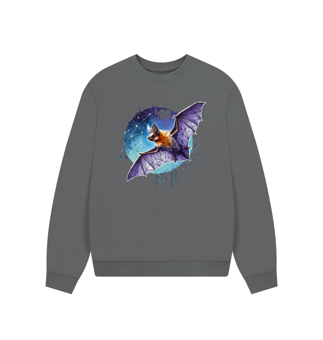 Slate Grey Bat Summer | Women's Oversized Jumper