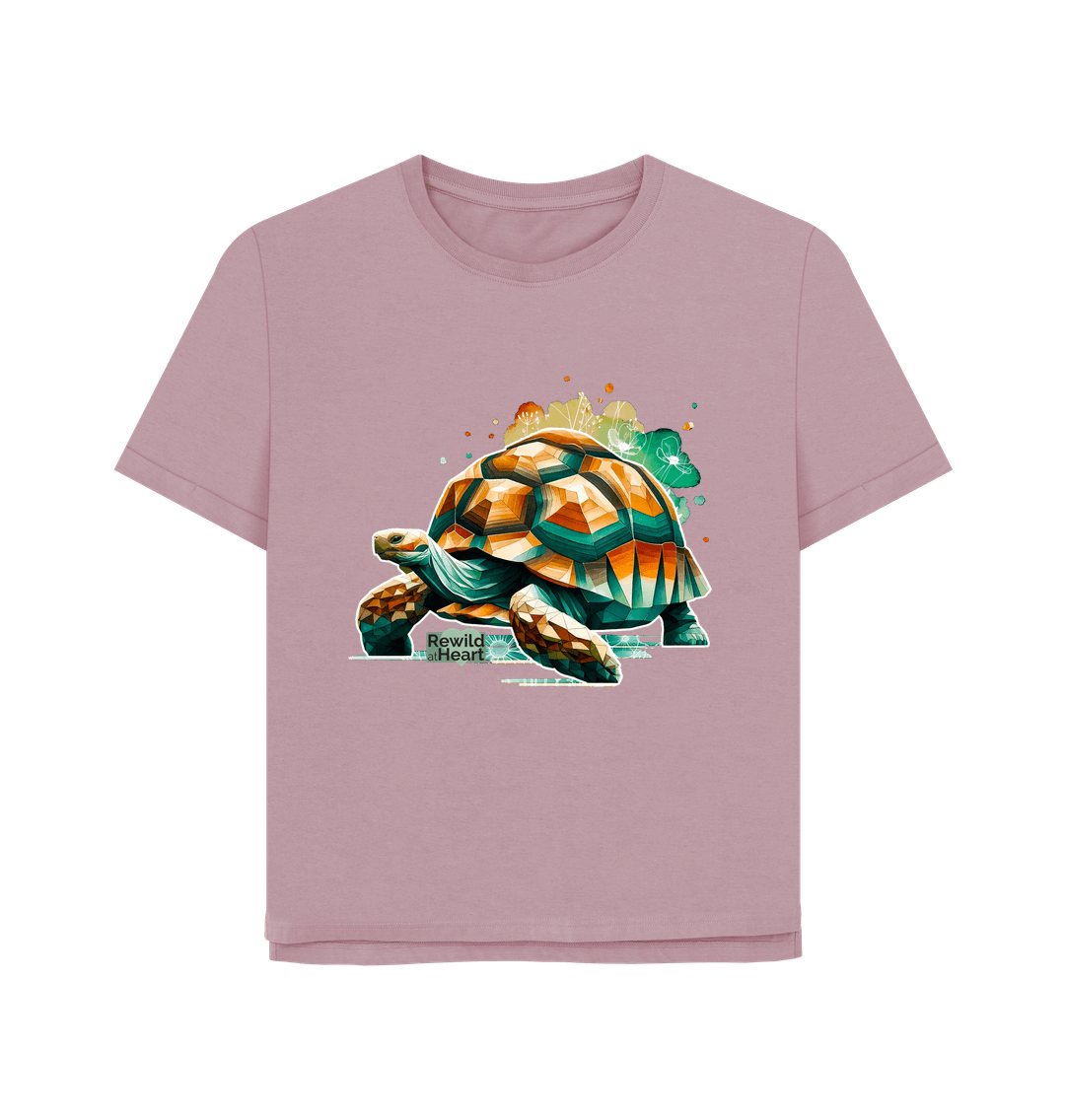 Mauve Giant Tortoise Wildflower Women's Relaxed-Fit T-Shirt